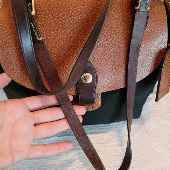 Vintage Dooney & Bourke Leather and Canvas Large Tote. - Picture 4 of 16